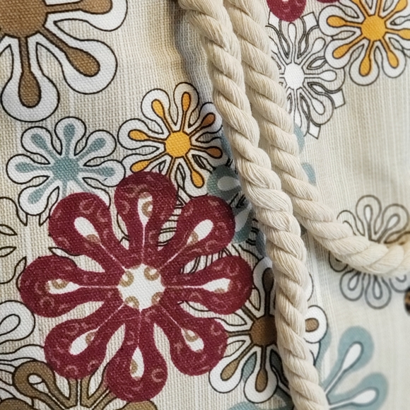 Flower Canvas Tote Bag - Picture 2 of 3